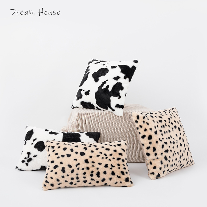 Nordic isn style fashion animal pattern sofa pillow cushion cover living room bedroom model room waist pillow pillow