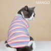 Cat clothes summer clothes hair proof breathable striped vest cute English short Garfield blue white dog sleeveless pet clothes