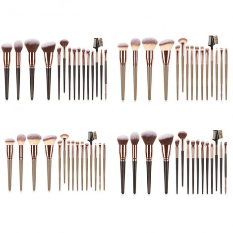 The magic boat 15 giant makeup brush sets, beauty tools 15 Eye Brush long handle wood handle foundation brush.