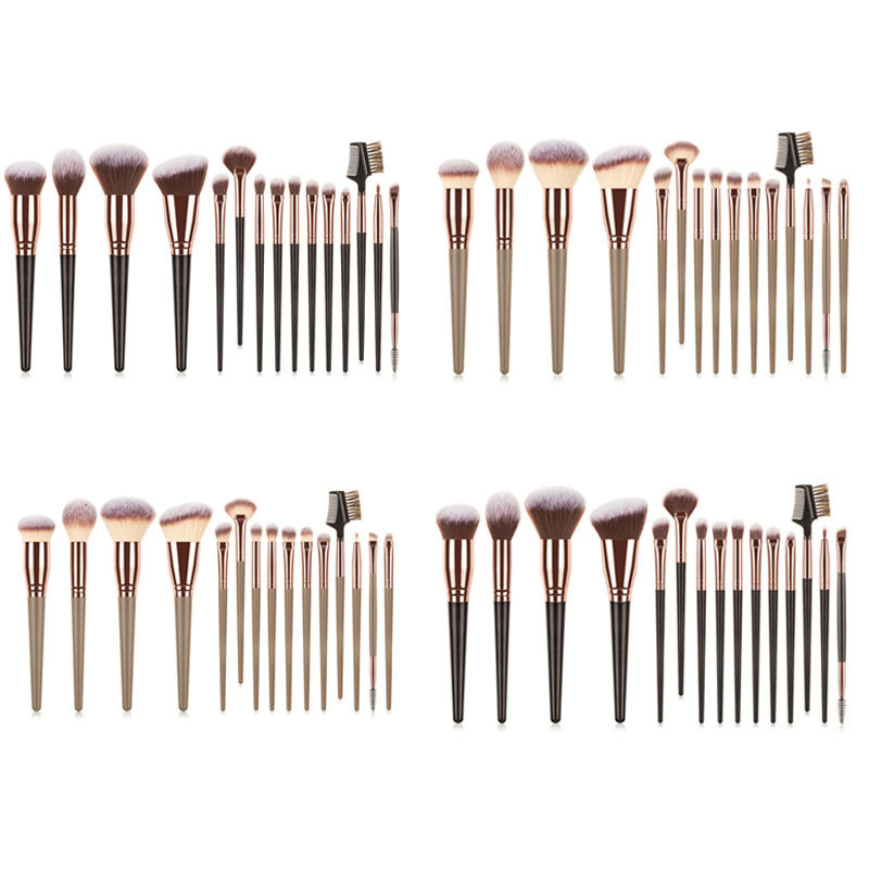 The magic boat 15 giant makeup brush sets, beauty tools 15 Eye Brush long handle wood handle foundation brush.