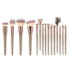 The magic boat 15 giant makeup brush sets, beauty tools 15 Eye Brush long handle wood handle foundation brush.