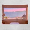 Sea view window background cloth ins wind fresh bedroom bedside dormitory rental transformation home stay decorative wall cloth tapestry