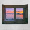 Sea view window background cloth ins wind fresh bedroom bedside dormitory rental transformation home stay decorative wall cloth tapestry
