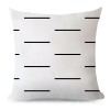 Linen geometric line pillow cover sofa cushion cover Office Square bedside sofa backrest cushion