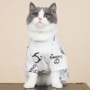 Pet clothes cat European and American letter T-shirt anti hair off English short Garfield hairless cat Maltese small dog clothes