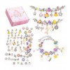 Hot cartoon pink set diy handmade jewelry children's bracelet women exquisite gift box gift bracelet