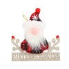 Santa Claus Doll Christmas Tree Pendant faceless doll standing window scene layout Christmas decorations