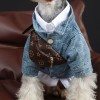 Pet clothes spring and summer old flower denim shirt Teddy Schnauzer method firewood dog cat than bear dog clothes