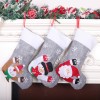 2021 Christmas stockings gift bag gray with lights Christmas Eve Christmas decoration Candy Bag Christmas Tree Pendant