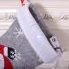 2021 Christmas stockings gift bag gray with lights Christmas Eve Christmas decoration Candy Bag Christmas Tree Pendant