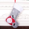 2021 Christmas stockings gift bag gray with lights Christmas Eve Christmas decoration Candy Bag Christmas Tree Pendant