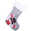 2021 Christmas stockings gift bag gray with lights Christmas Eve Christmas decoration Candy Bag Christmas Tree Pendant