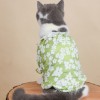 Cat spring and summer small and medium-sized dog thin printed lace top Maltese blue cat jiafeixi pet clothes