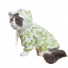 Cat spring and summer small and medium-sized dog thin printed lace top Maltese blue cat jiafeixi pet clothes