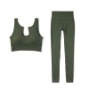 European and American Sexy Sports vest fitness suit women's suit long sleeved trousers seamless Yoga SUIT XL 
