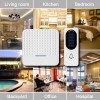 One driven two doorbell remote wireless solar doorbell intelligent music doorbell elderly pager