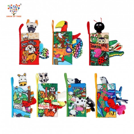 Growth Tree Growth Tree Tail Cloth Book Baby Enlightenment Education Early Education Three-dimensional Tear-not-Rotten Baby Cloth Book