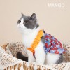 Spring and summer thin Korean ins pet dog cat clothes summer anti falling wool cloth even blue and White Sleeveless suspender skirt