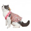 Spring and summer thin Korean ins pet dog cat clothes summer anti falling wool cloth even blue and White Sleeveless suspender skirt