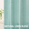 Linen blended semi transparent curtain cloth living room bedroom hanging curtain solid color light luxury finished fabric curtain window screen