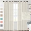 Linen blended semi transparent curtain cloth living room bedroom hanging curtain solid color light luxury finished fabric curtain window screen