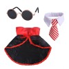 Pet Halloween cloak set dog bow tie cloak hat holiday accessories