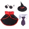 Pet Halloween cloak set dog bow tie cloak hat holiday accessories