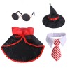 Pet Halloween cloak set dog bow tie cloak hat holiday accessories
