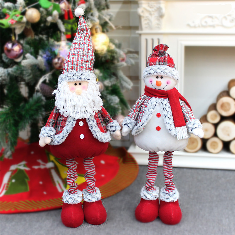 Christmas decorations Santa Claus Doll Christmas elk window Hotel Welcome scene layout