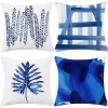Home blue pillow cover geometric plant Mermaid summer Pillow Cover Blue Summer