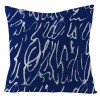 Home blue pillow cover geometric plant Mermaid summer Pillow Cover Blue Summer