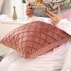 Nordic style velvet pillow case sofa pillow case living room cushion embossed rhombic velvet waist pillow back