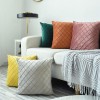 Nordic style velvet pillow case sofa pillow case living room cushion embossed rhombic velvet waist pillow back