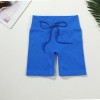 European and American sports Yoga short sleeve suit women's drawstring fitness suit high-end seamless Yoga SUIT XL 