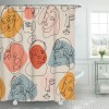 Shower curtain modern simple abstract art facial shower curtain bathroom curtain Polyester Waterproof Shower Curtain