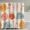 Shower curtain modern simple abstract art facial shower curtain bathroom curtain Polyester Waterproof Shower Curtain