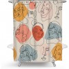 Shower curtain modern simple abstract art facial shower curtain bathroom curtain Polyester Waterproof Shower Curtain