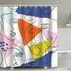 Shower curtain modern simple abstract art facial shower curtain bathroom curtain Polyester Waterproof Shower Curtain