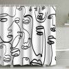 Shower curtain modern simple abstract art facial shower curtain bathroom curtain Polyester Waterproof Shower Curtain