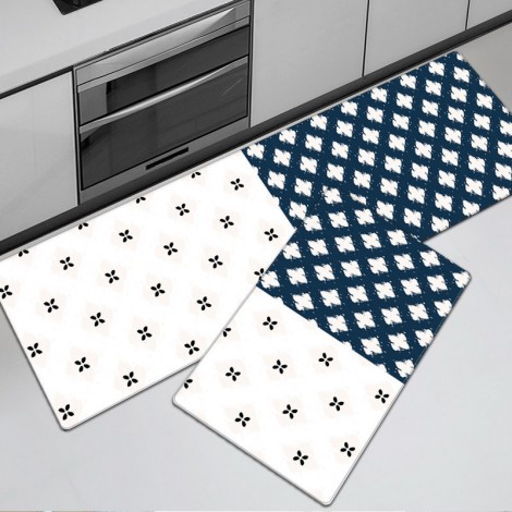 Gray floor mat waterproof and oil proof PVC foam leather kitchen floor mat thickened