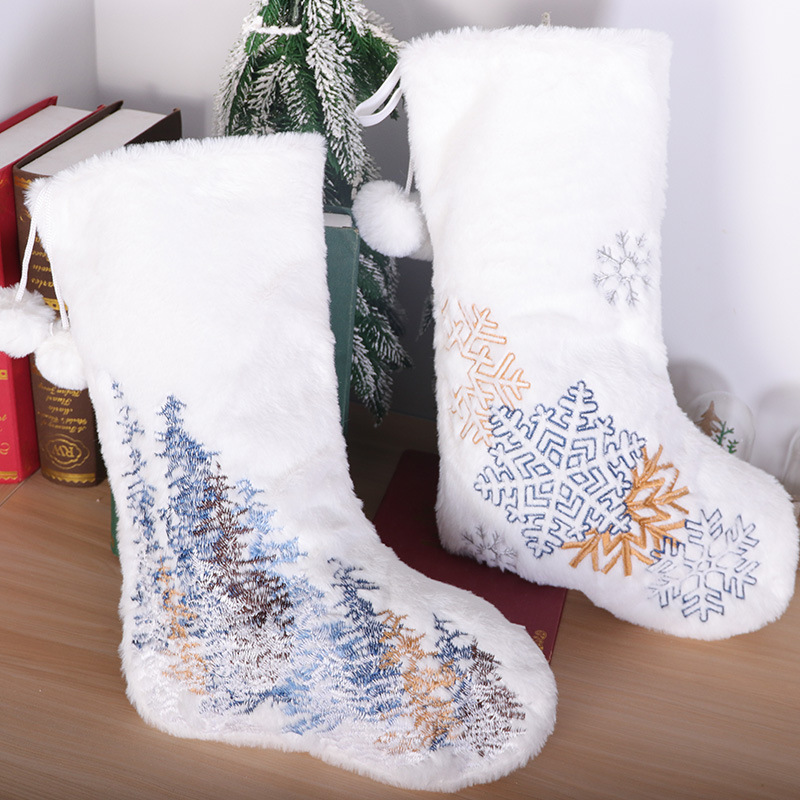 Christmas activities decorations Christmas stockings pendant Snowflake Christmas tree holiday children's gift bag stockings