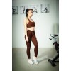 European and American drawstring zipper sports long sleeve fitness suit set women's seamless Yoga suit 