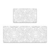Gray line floor mat waterproof, oil proof and anti slip PVC foamed leather kitchen floor mat