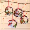 Christmas decorations small Wreath Christmas rattan wreath party window decoration small pendant