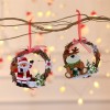 Christmas decorations small Wreath Christmas rattan wreath party window decoration small pendant