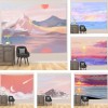 Ins maiden heart oil painting wallpaper background cloth dormitory room bedroom decoration hanging cloth background cloth