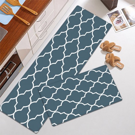 PVC leather kitchen foot mat thickened floor mat waterproof, anti oil, anti slip and anti fall kitchen floor mat