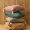 Cotton linen tassel pillow sofa cushion pillow Nordic linen pillow cover bedside backrest sofa pillow cover