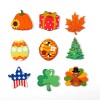 DIY replaceable pattern wooden bow welcome doorplate Christmas Halloween home door hanging decoration