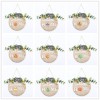DIY replaceable pattern wooden bow welcome doorplate Christmas Halloween home door hanging decoration